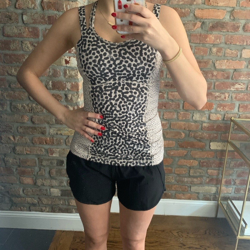 Lululemon Animal Print Happy Strappy Tank